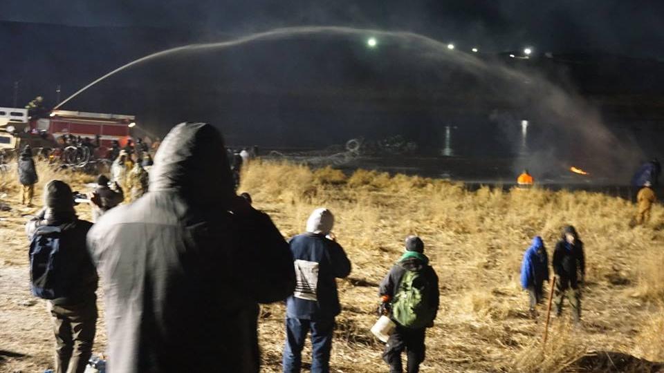  Officials spraying protesters with water in subfreezing weather. Organizers said at least 17 protesters were taken to the hospital — including some who were treated for hypothermia. 