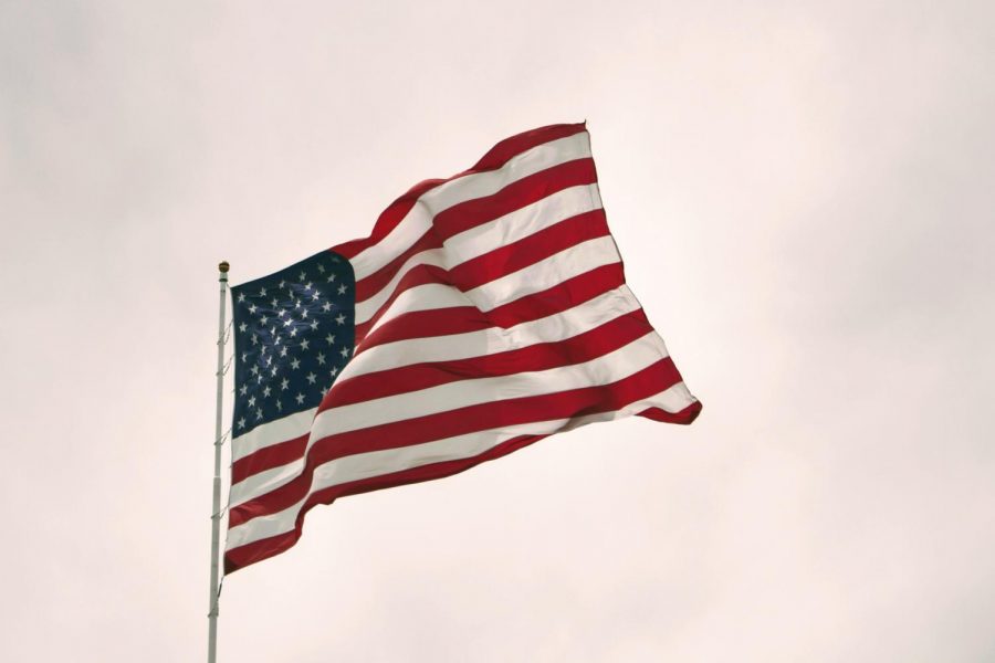 Evolution of American flag raising red flags
