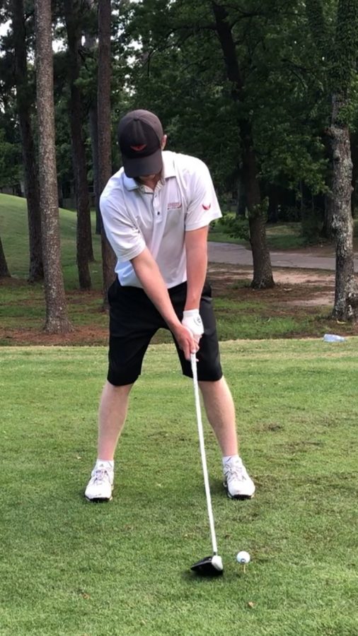 Mcgovern gears up for a drive at the beginning of a match.