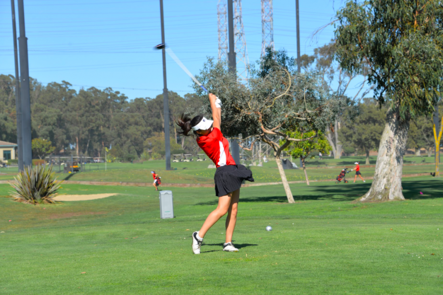 Senior Jody Chui at the Poplar Creek Golf Course on Sept. 9.