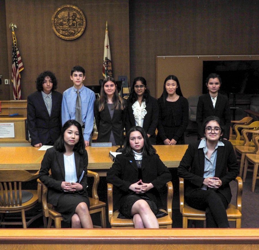 Mock Trial members pose for the Mock Trial County Competitions.