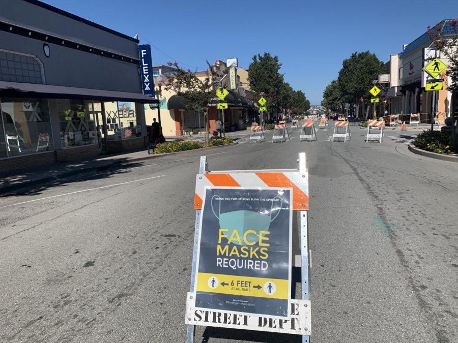 Broadway is closed to cars throughout the weekend to enhance safety for residents in Burlingame.