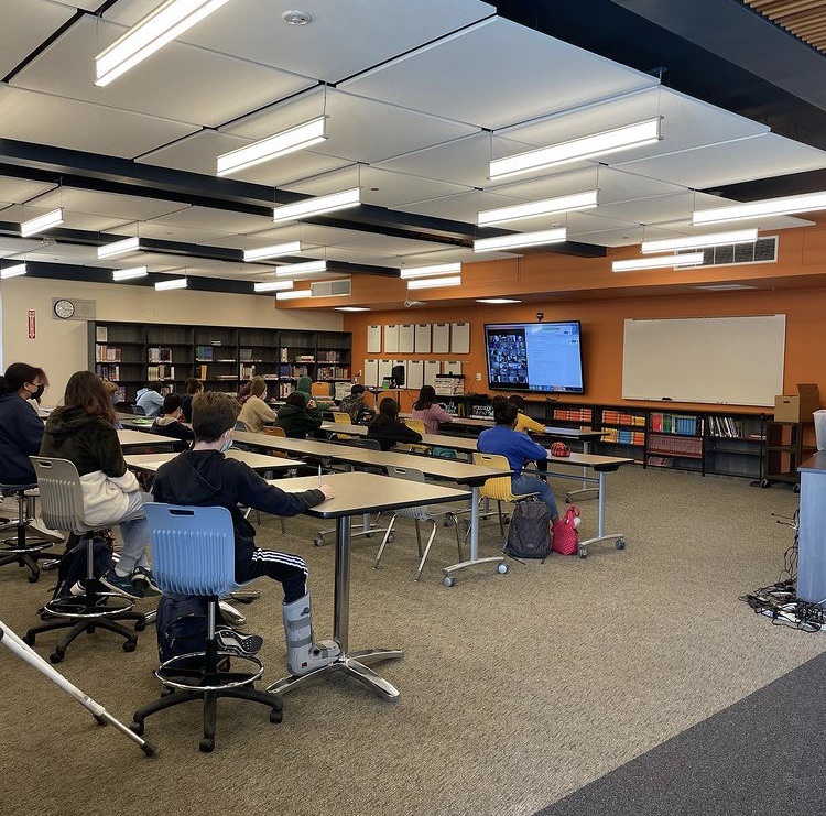 Sixth through eighth graders have returned to in-person learning at Burlingame Intermediate School, with many students coming to campus three and a half days a week.