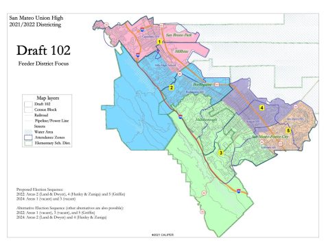 Draft 102 divides the map according to feeder school districts in an attempt to keep neighborhoods grouped together.