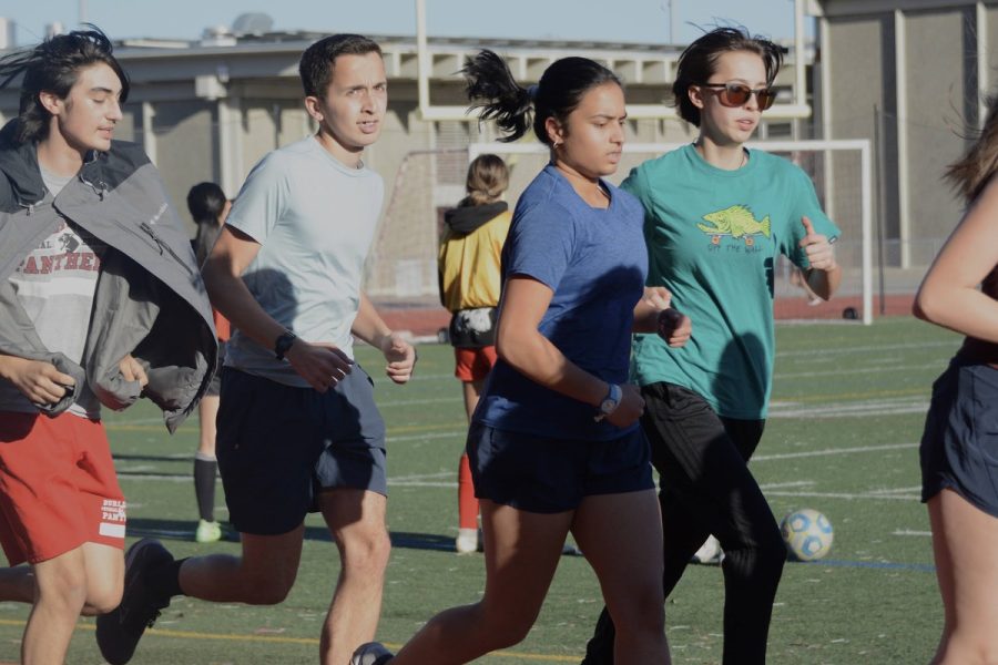 Track and field athletes practice daily after school to prepare for competition, with the first meet coming up on March 9.
