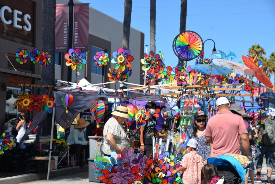 The Millbrae Art and Wine Festival brought large crowds downtown for a Labor Day weekend filled with art, crafts and food.