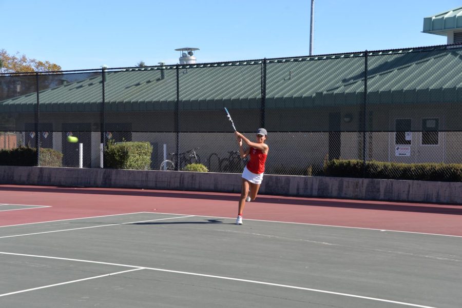 No.+3+singles+player+Michelle+Moshkovoy+plays+her+first+match+of+the+PAL+Individual+tournament+on+Nov.+3.