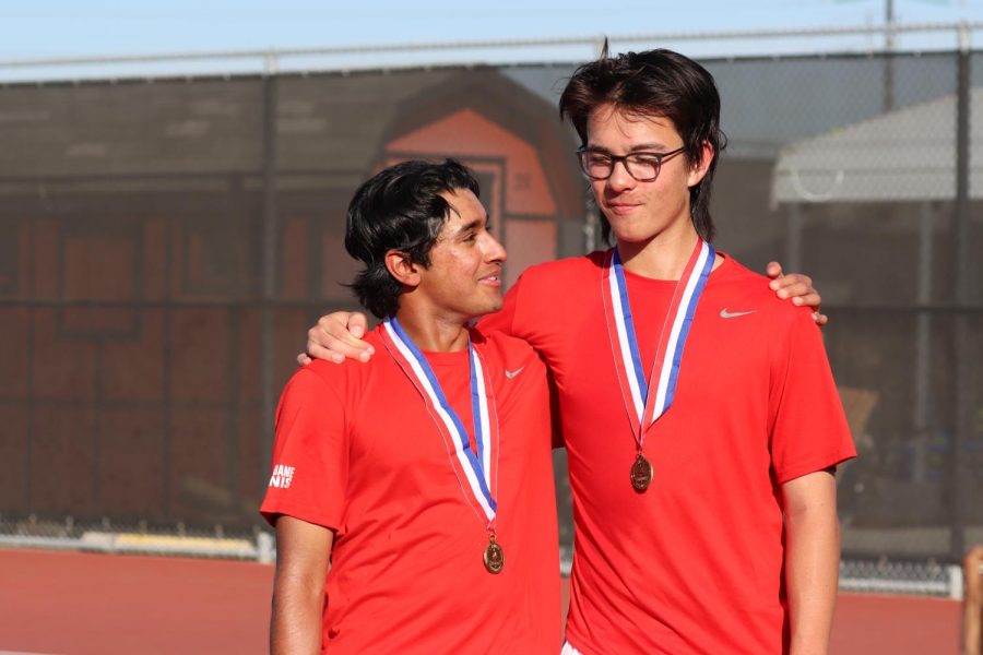 En route to the PAL Finals, seniors Arihant Mishra-Agoram (left) and Ryan Gyde (right) won three straight matches, including against the No. 1 and No. 4 seeds.