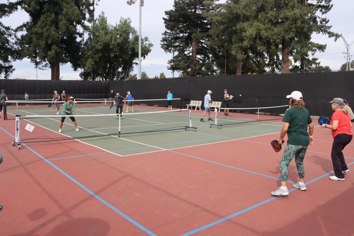 Many pickleball players play in matches at the Washington Park pickleball courts on Wednesday, Oct. 26.