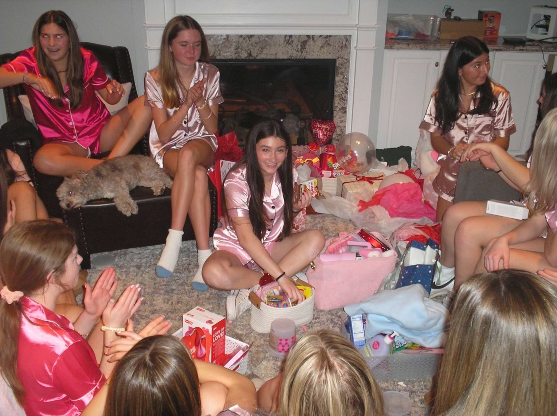 As an alternative to Valentine’s Day, girls celebrate Galentine’s by bringing food and exchanging gifts.