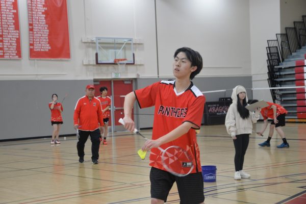 Senior captain Jayden Ma prepares to serve to his opponent on Thursday, March 21.