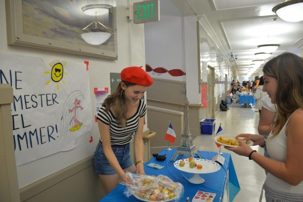 Students try French food at International Food Night on Thursday, April 11.