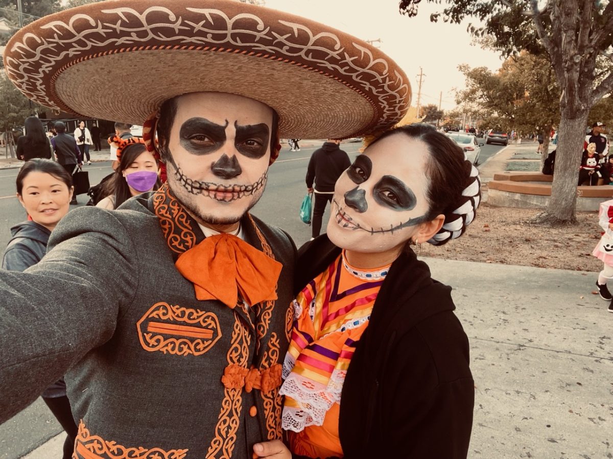 Vences’ cousins dress in Calavera makeup for a festival.