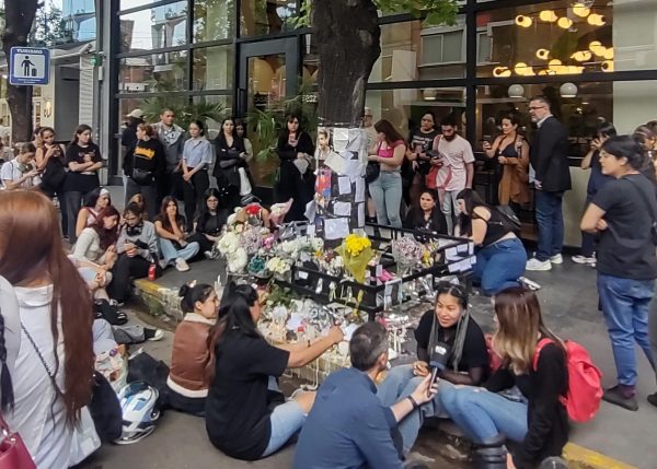 Fans created a memorial for Payne outside of the Casa Sur Hotel in Buenos Aires on Oct. 17. 