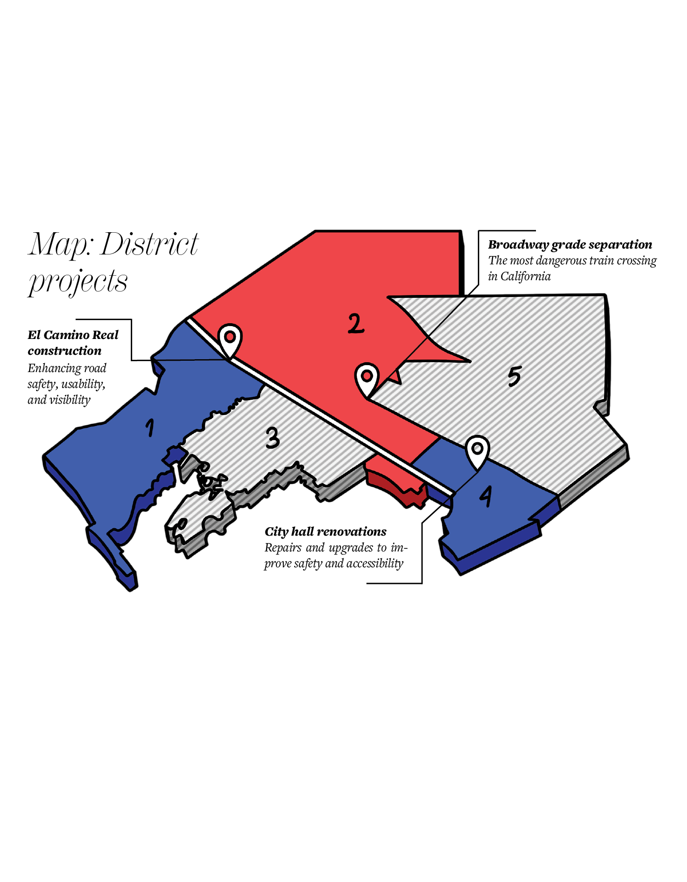 On Nov. 5, residents in districts 2 and 4 will choose from two out of the six candidates to be on Burlingame's city council.