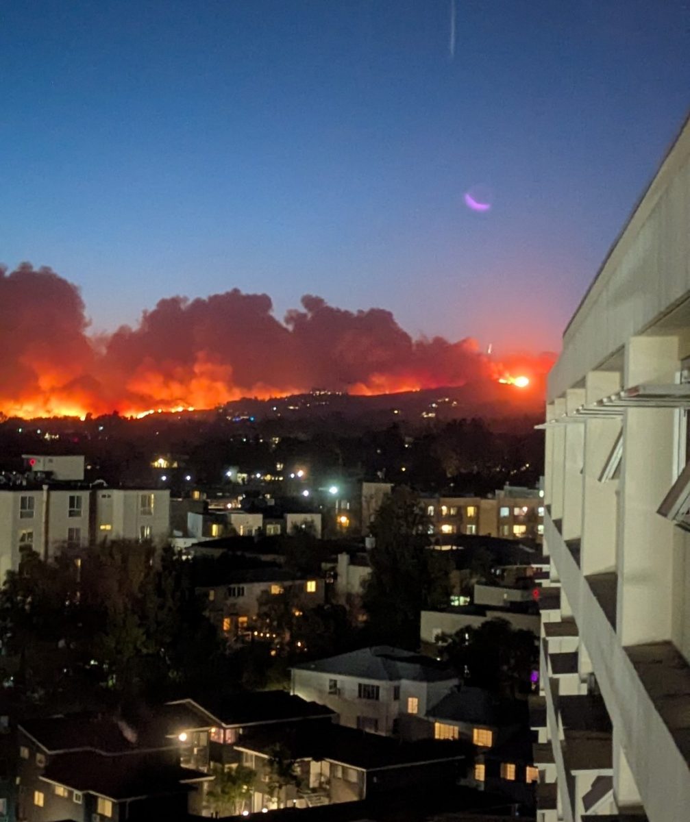 UCLA students could see the fire approaching the school from their dorm windows.