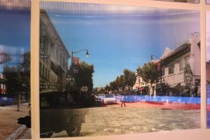 One of the museum’s lenticular images compares Burlingame Avenue in the 1920s and present day. 