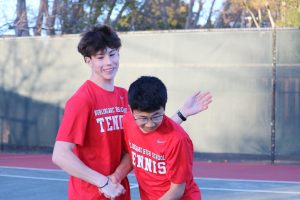 Kilgo and the team were supporting freshman Caleb Chou at every point of his super-tiebreaker. Kilgo was the first to congratulate Chou just seconds after his win.