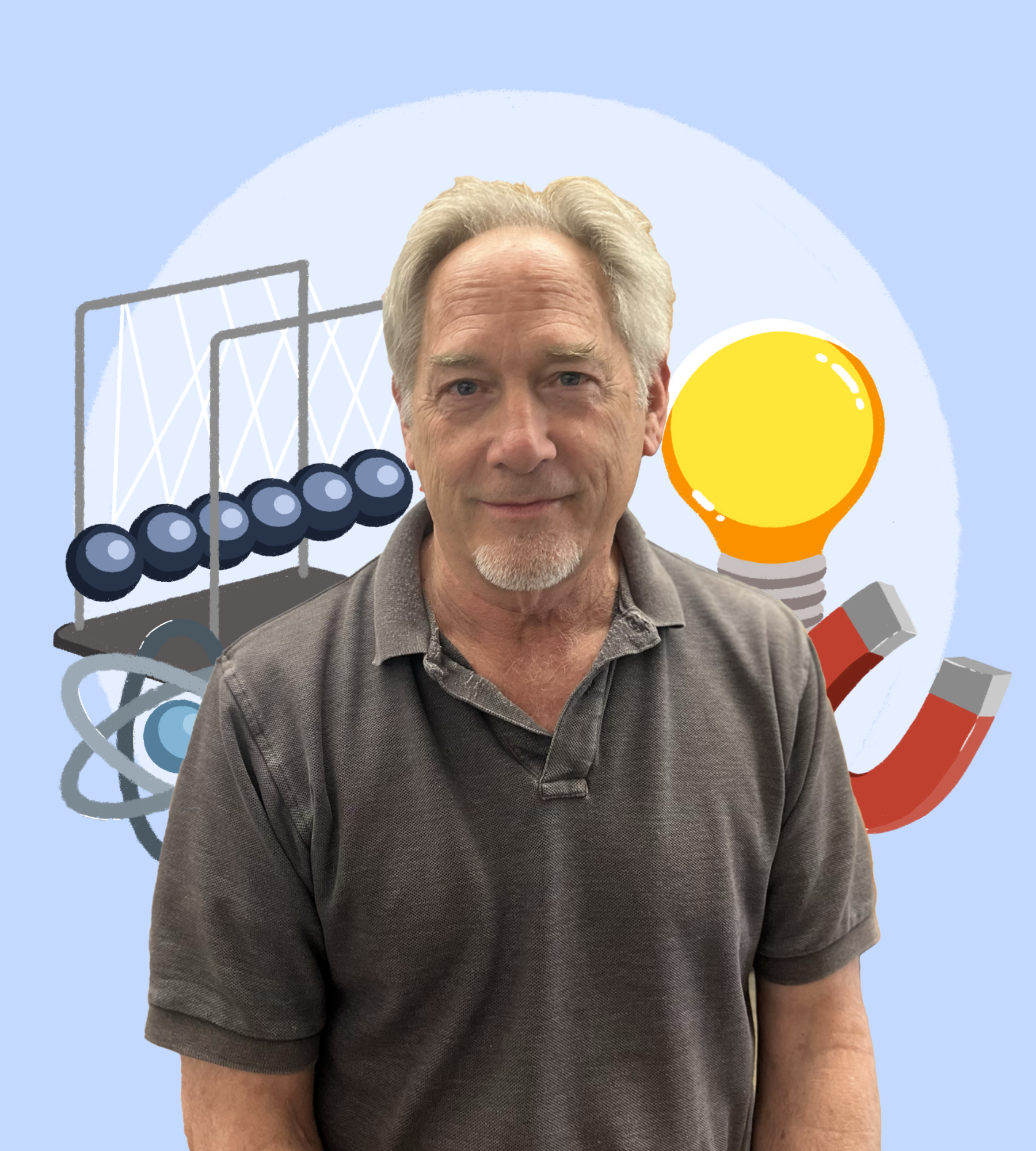 Physics teacher Christian Balmy believes in an experiment-based approach for teaching.