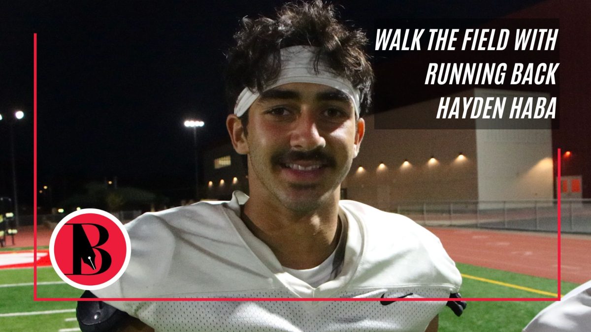 Walk the field with running back Hayden Haba