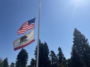 In accordance with President Donald Trump’s presidential proclamation, the U.S. flag at Burlingame will be flown at half-staff from Friday, Sept. 12, until sunset on Sunday, Sept. 14.