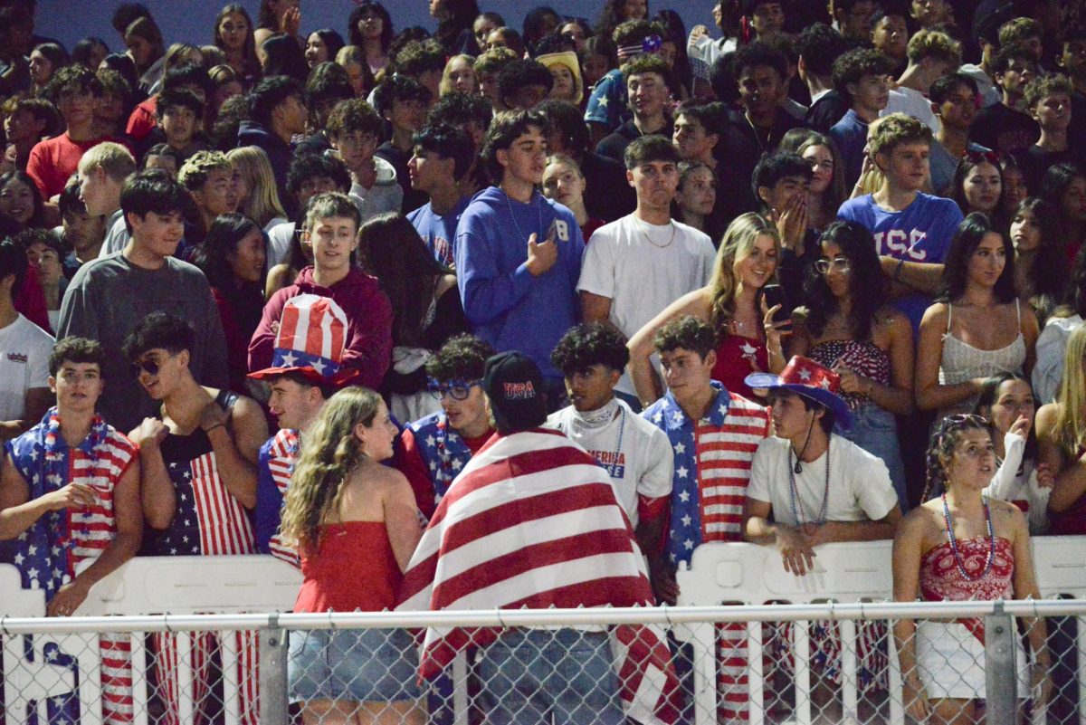 Students dress up for the USA-themed football game against Arroyo High School on Friday, Sept. 13.