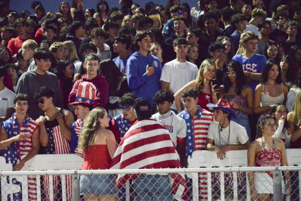Students dress up for the USA-themed football game against Arroyo High School on Friday, Sept. 13.