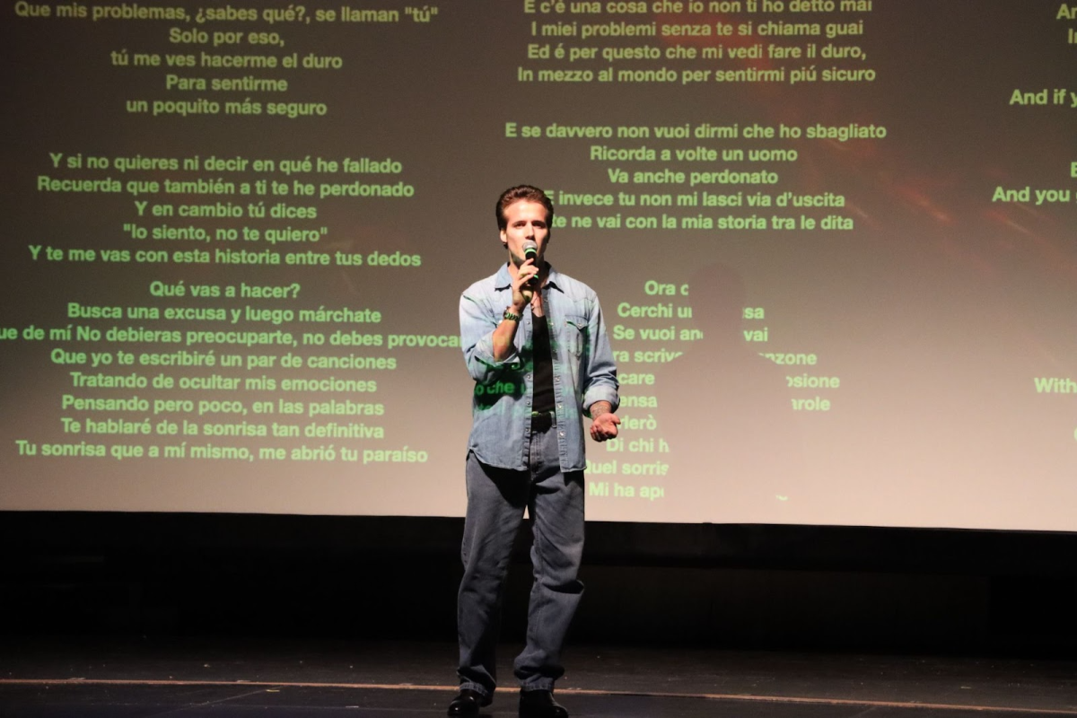 On Thursday, Oct. 2, Italian artist Teo Bok performed for world language students in the auditorium.