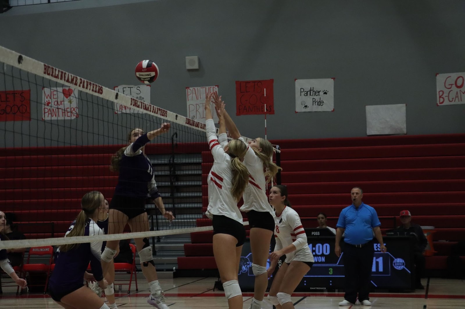 Girls’ volleyball wins first game in new gym with a 3-0 sweep against Sequoia