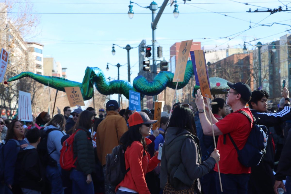Drums and chants echoed as hundreds of marchers rallied on Monday, Jan. 19. The march was part of the Norcal MLK Foundation’s annual event to pay homage to the Selma-to-Montgomery marches and the Voting Rights Act of 1965.