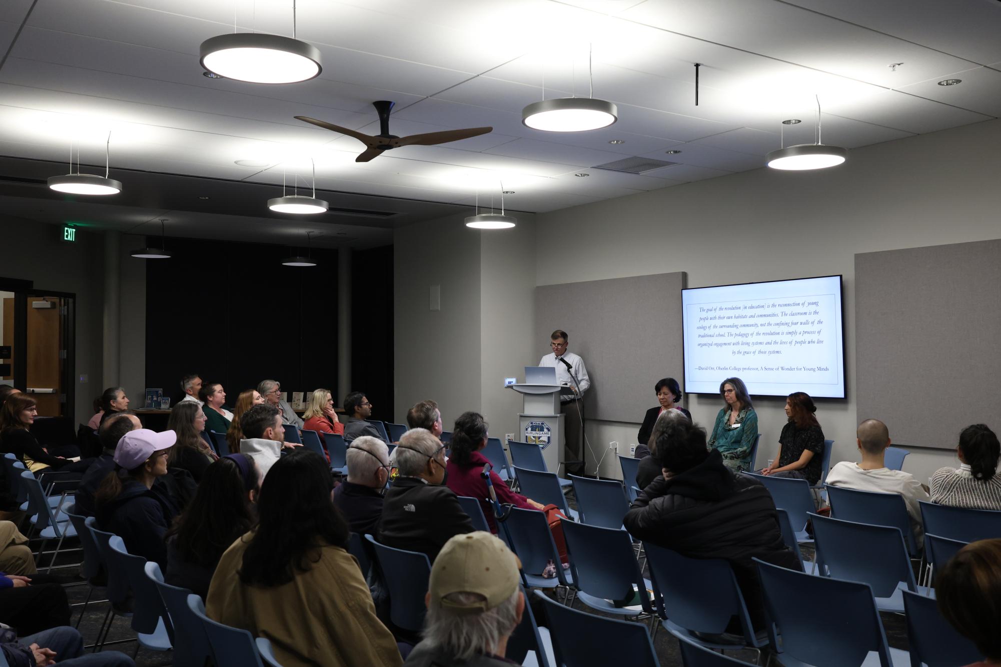 Former Burlingame principal emphasizes connection to place at book signing