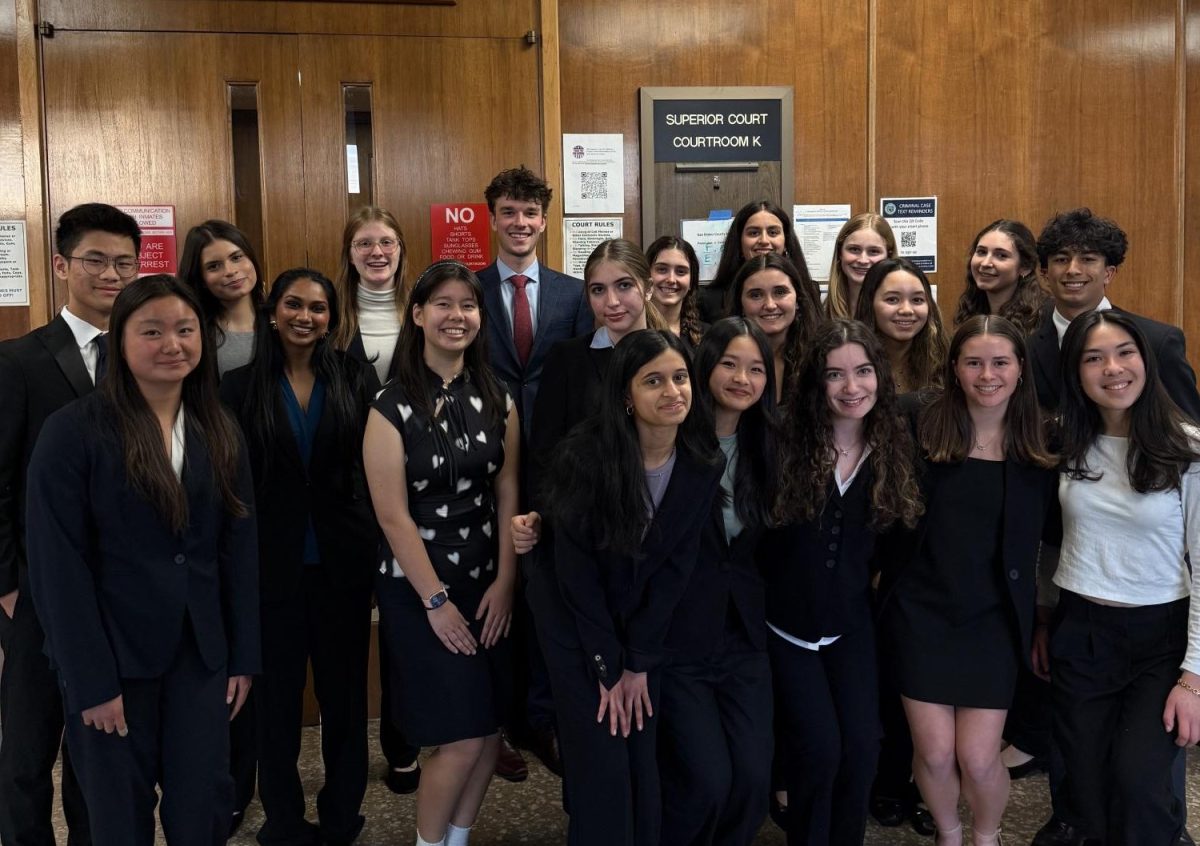 Burlingame’s mock trial team celebrates a hard-fought and successful season. Photo courtesy of Daisy Burruto