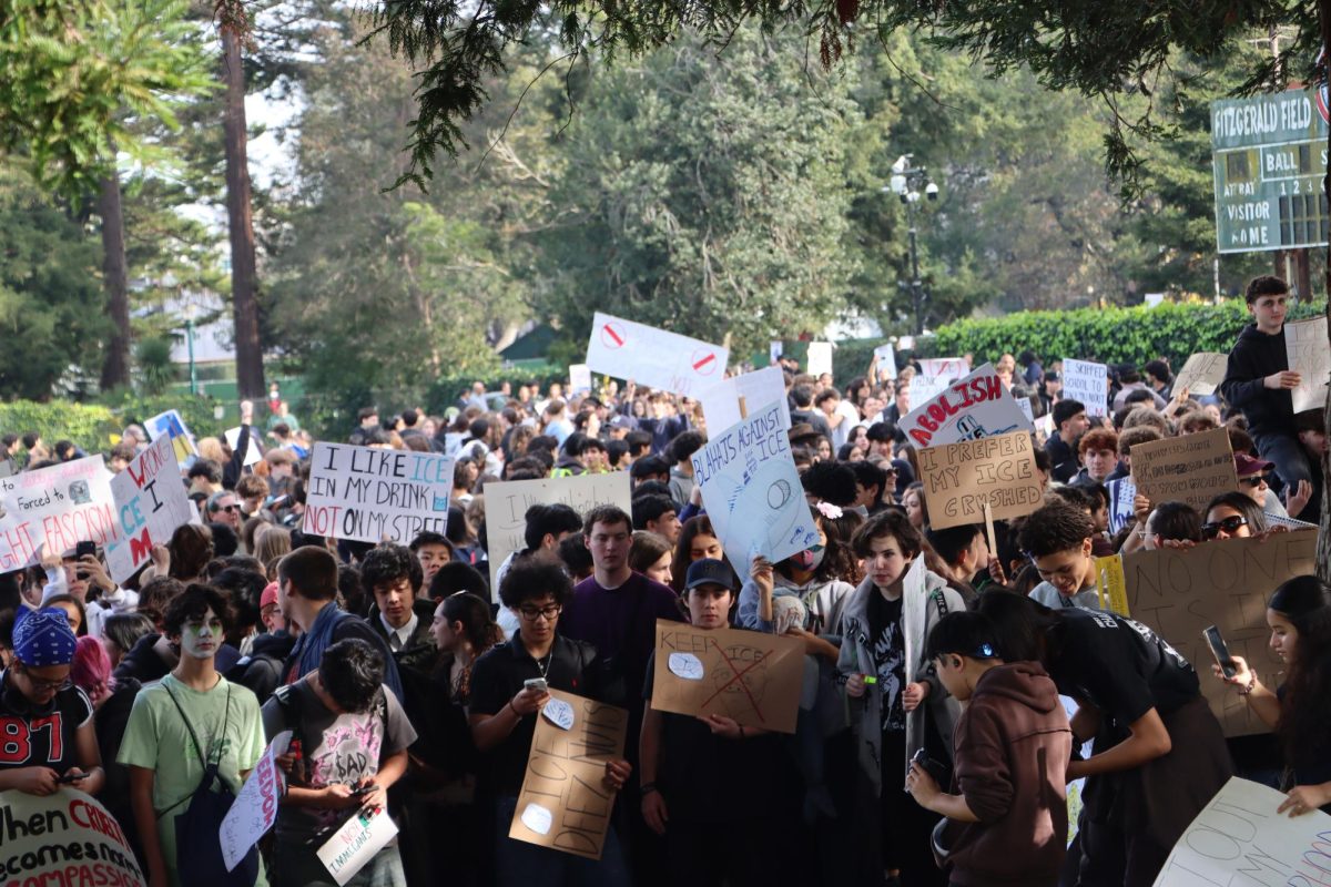 Burlingame organizers hosted a poster-making event in advance of the protest, providing a way for students unable to attend to be part of the event.