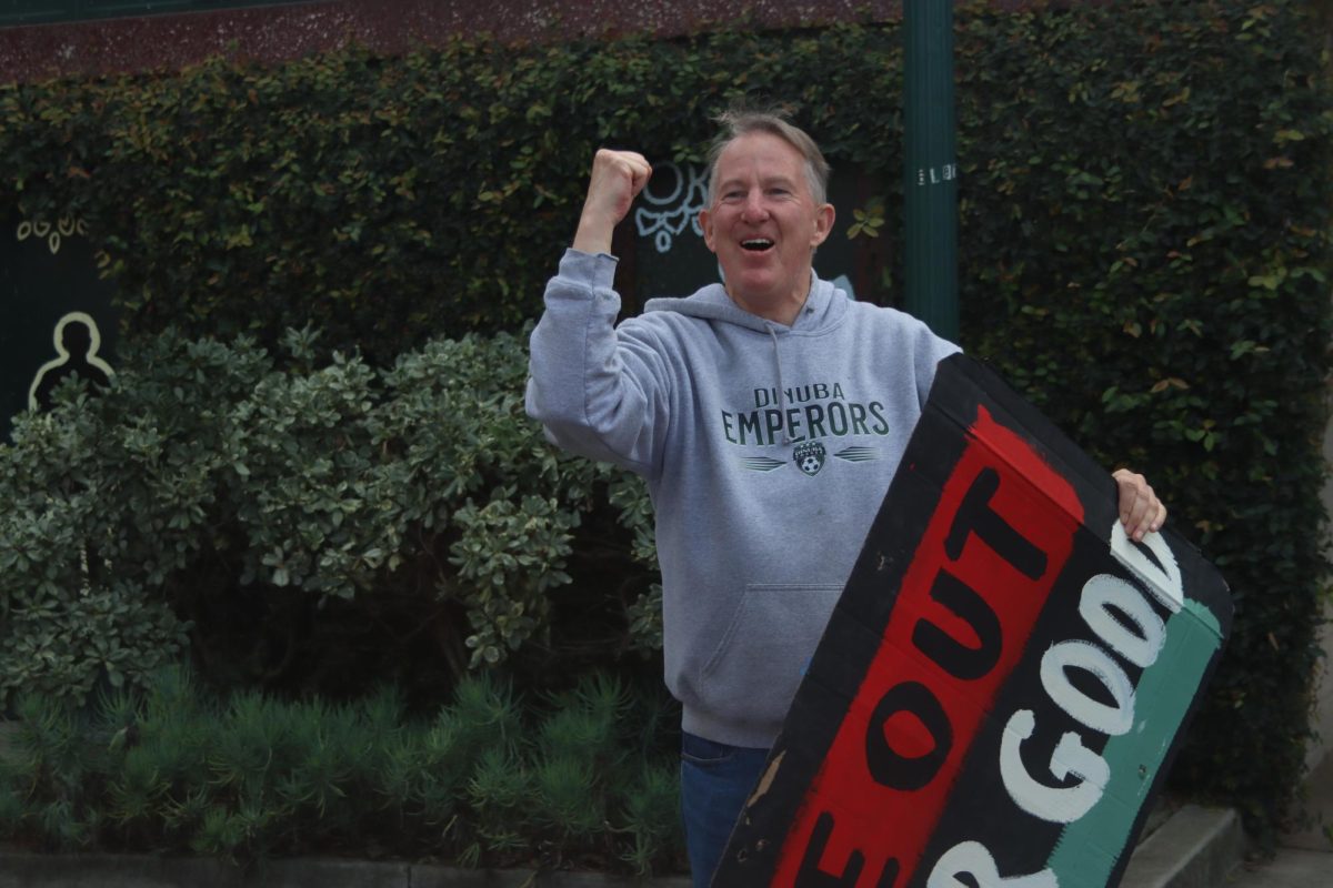 Adult protestors cheered students on, and some distributed forms for voter registration.
