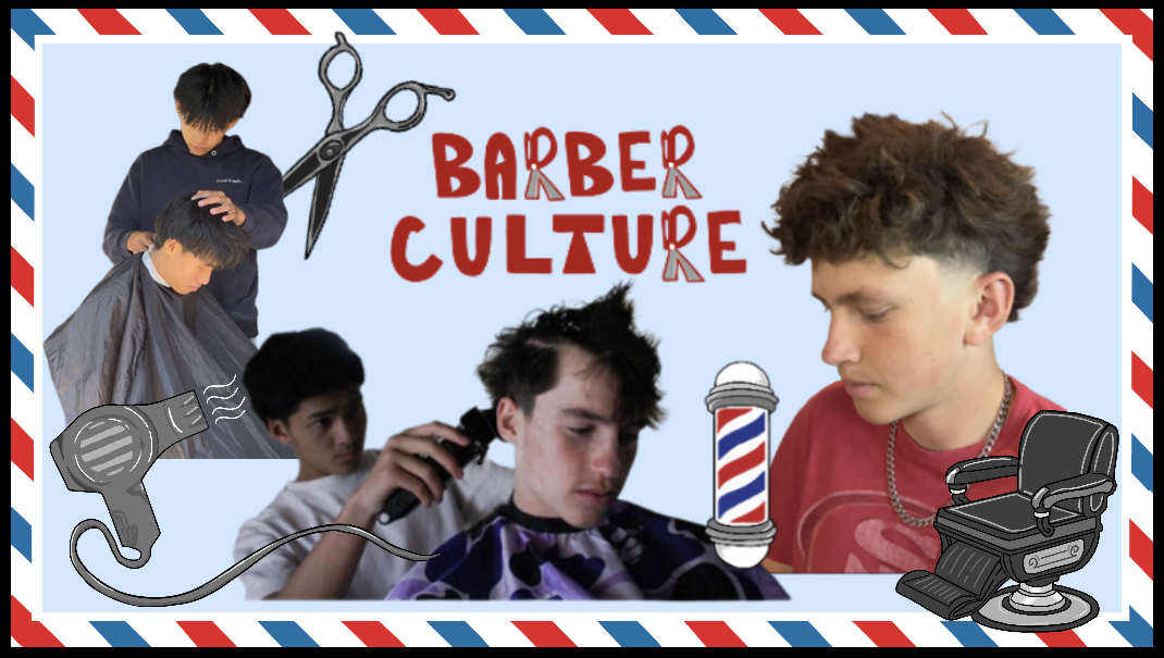 Students such as sophomore Joshua Tai and senior Micah Chew cut hair for their classmates.