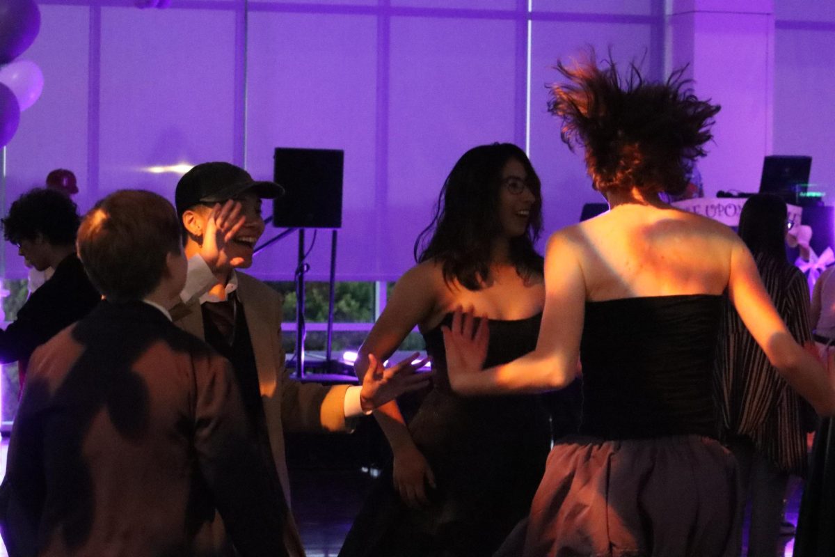 Students dance and enjoy the music.