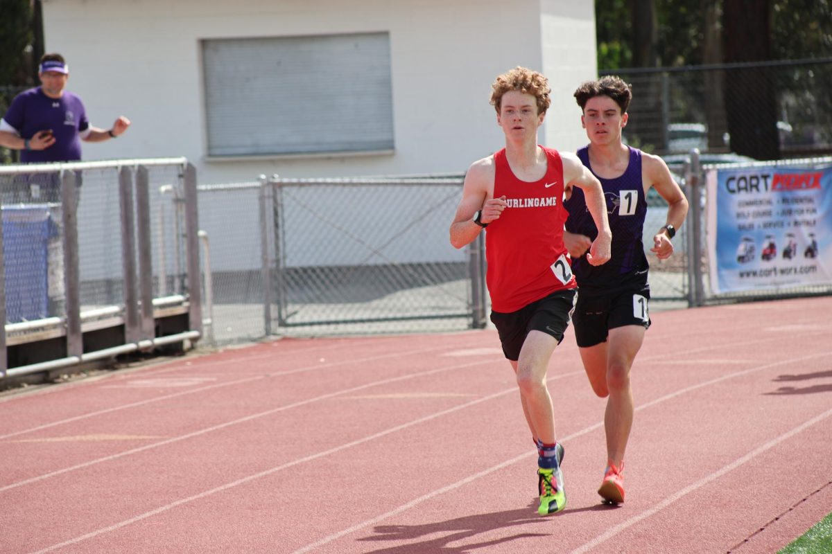 Sophomore Sam Mullen-Weaver competes in the 800-meter run.